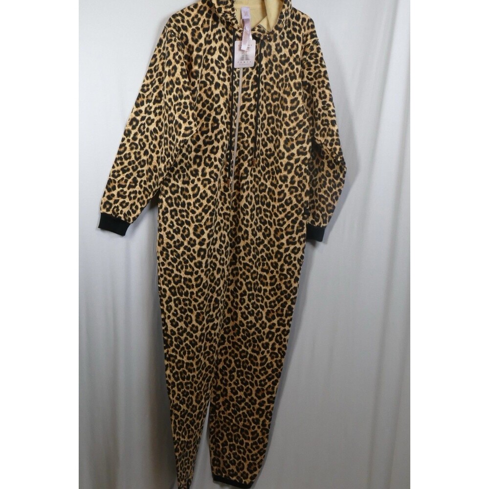 NWT Savage X Fenty Rihanna Leopard Hooded Jumpsuit Medium